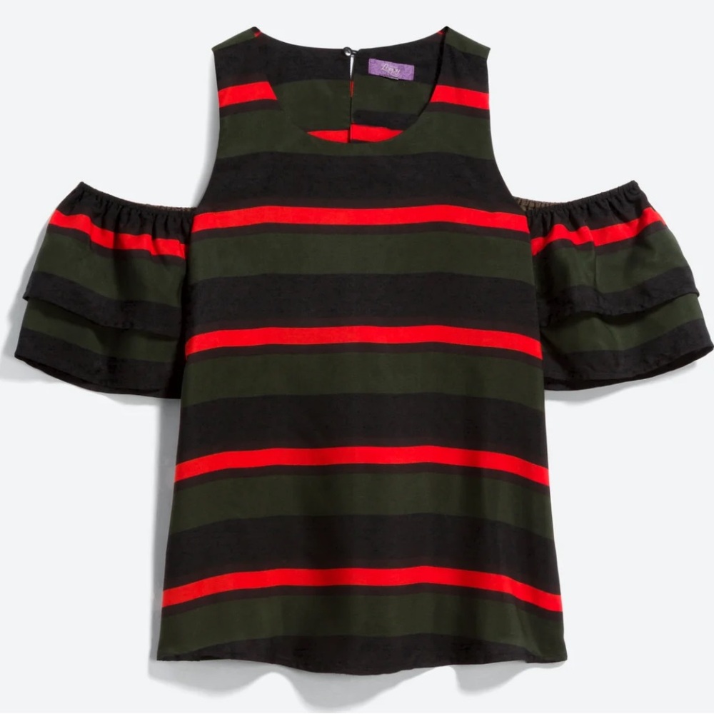 Truly Poppy Rylia Cold Shoulder Blouse Stitch Fix